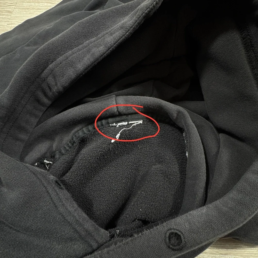 Adidas‎ Men's Hoodie Pullover 3-Stripe Fleece Logo Black Small Pocket